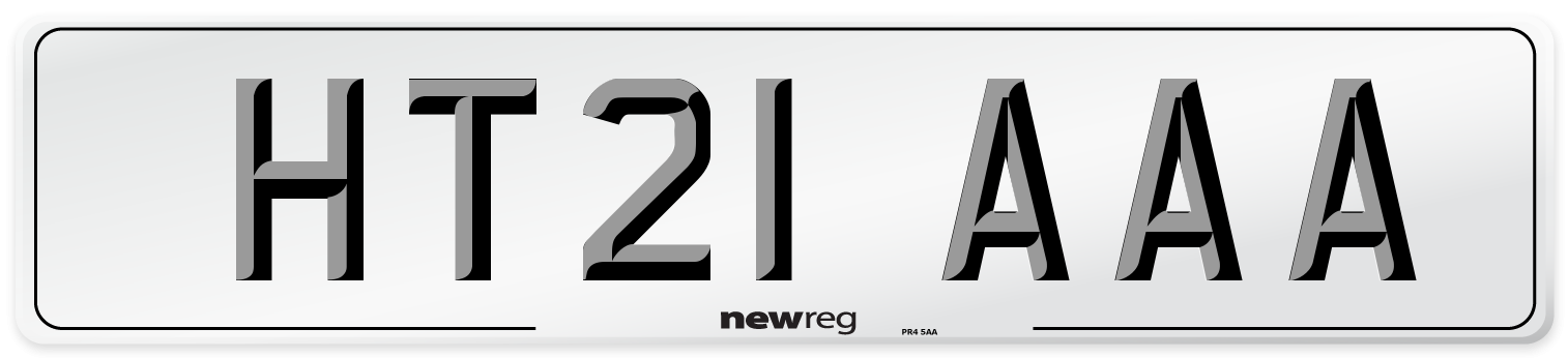 HT21 AAA Number Plate from New Reg